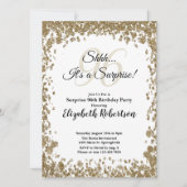 Elegant Gold Surprise 96th Birthday Invitation 招待状 (正面)