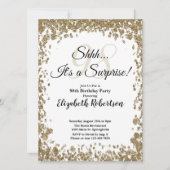 Elegant Gold Surprise 98th Birthday Invitation 招待状 (正面)