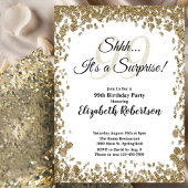 Elegant Gold Surprise 99th Birthday Invitation 招待状