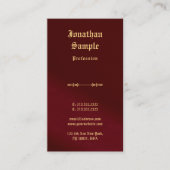 Elegant Gold Text Font Nostalgic Classic Look 名刺 (正面)