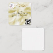 Elegant Gold Texture Logo Business Card エンクロージャーカード (正面/裏面)