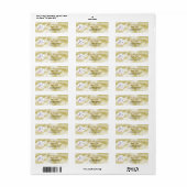 Elegant Gold Texture Logo Business Card ラベル (フルシート)