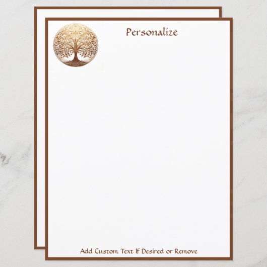 Elegant Gold Tree of Life Spiritual Zen (正面/裏面)