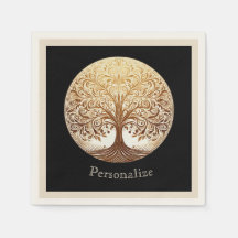 Elegant Gold Tree of Life Spiritual Zen