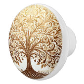 Elegant Gold Tree of Life Spiritual Zen セラミックノブ (右)