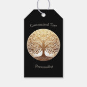 Elegant Gold Tree of Life Spiritual Zen Customize ギフトタグ (正面)