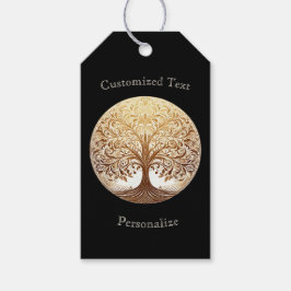 Elegant Gold Tree of Life Spiritual Zen Customize ギフトタグ