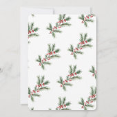 Elegant Gold-Trimmed Holiday Wedding Invitation 招待状 (裏面)