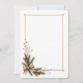 Elegant Gold-Trimmed Holiday Wedding Invitation 招待状 (正面)