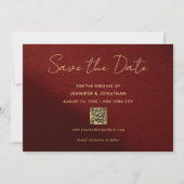 Elegant Gold Typography Script Save The Date セーブザデート (正面)