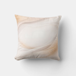 Elegant Gold Wave Abstract Cotton Pillow | Luxury  クッション