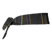 Elegant Gold Wavy Lines Pattern タイヘッドバンド (回転270)
