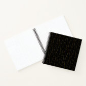 Elegant Gold Wavy Lines Pattern ノートブック (内部)