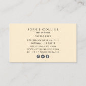 Elegant Gold Whisk Baker Bakery Chef Caterer 名刺 (裏面)