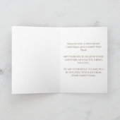 Elegant Gold & White Family Photo Christmas Card カード (内部)