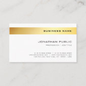 elegant Gold White Simple Template Companyモダン 名刺 (正面)