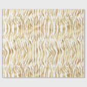 Elegant Gold Zebra Stripes ラッピングペーパー (フラット)