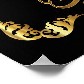 Elegant Golden Arabic Calligraphy - Islamic ポスター (角)