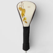 Elegant Golden Birch Leaf Personalized Christmas   ゴルフヘッドカバー (正面)