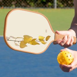 Elegant Golden Birch Leaf Personalized Christmas   ピックルボールラケット