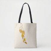 Elegant Golden Birch Leaves Christmas Gift トートバッグ (正面)