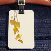 Elegant Golden Birch Leaves Christmas Gift ラゲッジタグ