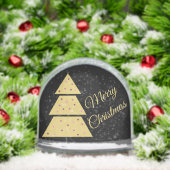 Elegant Golden Christmas Tree Snow Globe (クリスマス)
