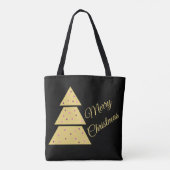 Elegant Golden Christmas Tree Tote Bag トートバッグ (裏面)