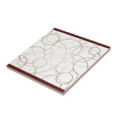 Elegant Golden Circle Geometry Pattern タイル (側面)