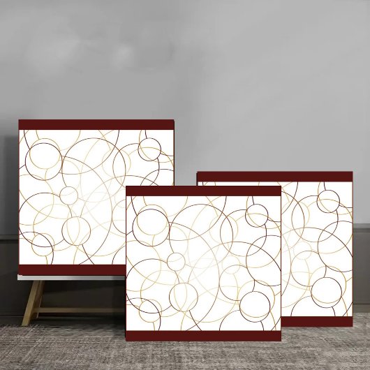 Elegant Golden Circle Geometry Pattern タイル