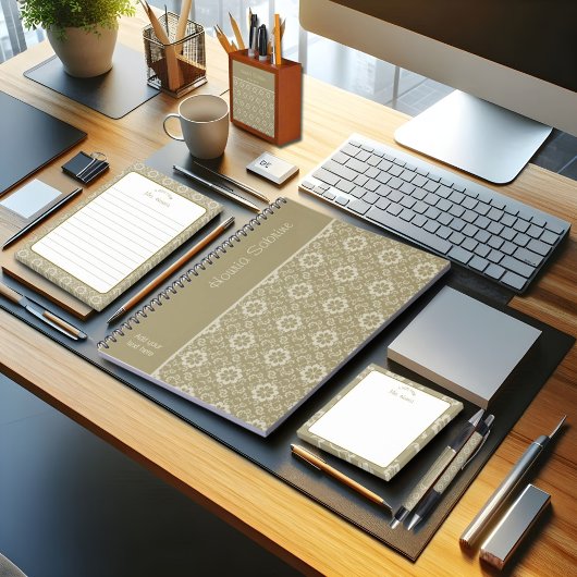 Elegant Golden Floral Ornamental Vintage プランナー手帳