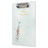 Elegant Golden Floral Vine clipboard  クリップボード (左)