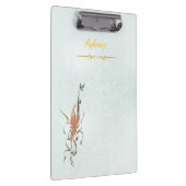 Elegant Golden Floral Vine clipboard  クリップボード (右)