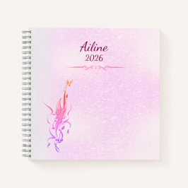 Elegant Golden Floral Vine spiral notebook ノートブック