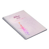 Elegant Golden Floral Vine spiral notebook  ノートブック (右側)