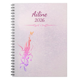 Elegant Golden Floral Vine spiral notebook ノートブック