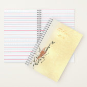 Elegant Golden Floral Vine spiral notebook  ノートブック (内側)