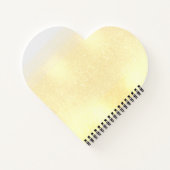 Elegant Golden Floral Vine Spiral Photo Notebook ノートブック (裏面)