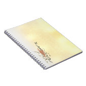 Elegant Golden Floral Vine Spiral Photo Notebook ノートブック (右側)