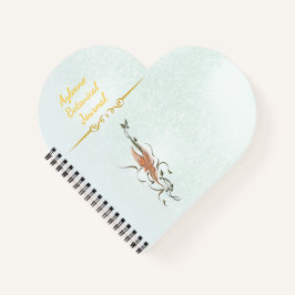 Elegant Golden Floral Vine Spiral Photo Notebook ノートブック