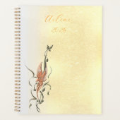 Elegant Golden Floral Vine spiral planner  プランナー手帳 (正面)