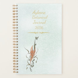 Elegant Golden Floral Vine Spiral planner プランナー手帳