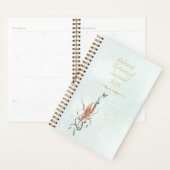 Elegant Golden Floral Vine Spiral planner プランナー手帳 (ディスプレー)