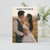 Elegant Golden-Hour Save the Date Card セーブザデート (スタンド正面)
