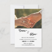 Elegant Golden-Hour Save the Date Card セーブザデート (裏面)