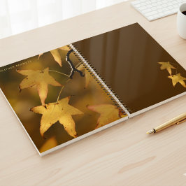 Elegant Golden Leaf Named Christmas Gift  プランナー手帳