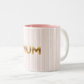 Elegant Golden MUM Mug - Minimalist Mother's Day  ツートーンマグカップ (正面右)
