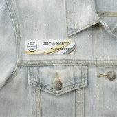 Elegant Golden Road Magnetic Name Badge 名札 (インサイチュ)