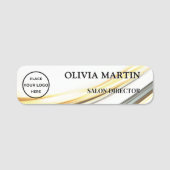 Elegant Golden Road Magnetic Name Badge 名札 (正面)