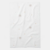 Elegant Golden Snowflake キッチンタオル (縦)